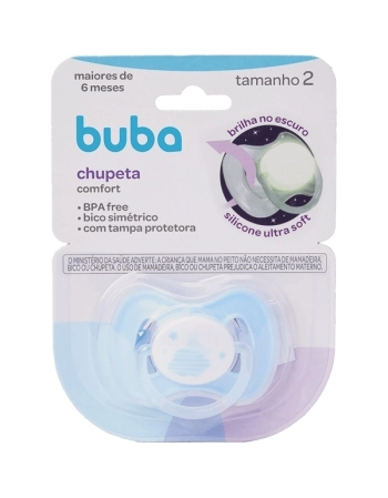 BUBA CHUPETA COMFORT Nº2 NUVEM AZUL C/TAMPA PROTETORA