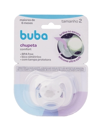 BUBA CHUPETA COMFORT Nº2 NUVEM CINZA C/TAMPA PROTETORA