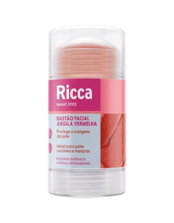 RICCA BASTAO FACIAL ARGILA VERMELHA 30GR BELLIZ