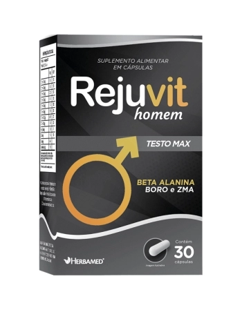 REJUVIT HOMEM TESTO MAX 30CPS (BETA ALAMINA, BORO E ZMA) HERBAMED