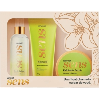 KIT HIDRATANTE/ESFOLIANTE E BODY SPLASH VERBENA E BAMBOO SENS LABOTRAT