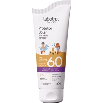 PROTETOR SOLAR GEL CREME FPS60 BABY E KIDS HIPOALERGENICO 120G LABOTRAT