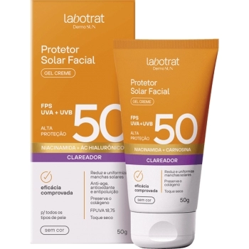 PROTETOR SOLAR FACIAL GEL CREME FPS50 CLAREADOR SEM COR 50G LABOTRAT