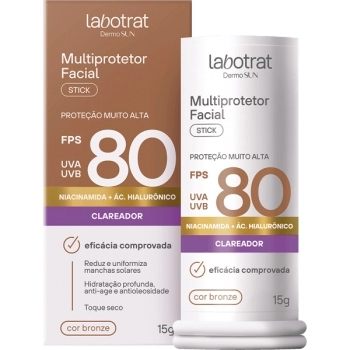 MULTIPROTETOR FACIAL STICK FPS80 CLAREADOR COR BRONZE 15G LABOTRAT