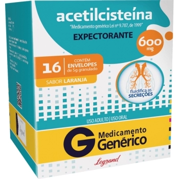 G.ACETILCISTEINA 600MG 16ENV LARANJA LEGRAND