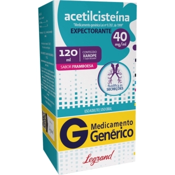 G.ACETILCISTEINA XPE ADULTO 40MG FRAMBOESA 120ML LEGRAND
