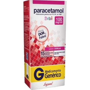 PARACETAMOL BEBE 100MG 15ML CEREJA C/SERINGA DOSAD LEGRAND