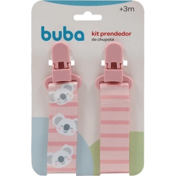 BUBA KIT PRENDEDOR DE CHUPETA COALA ROSA