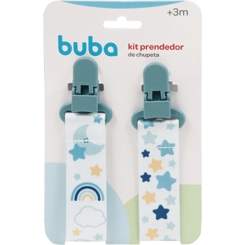 BUBA KIT PRENDEDOR DE CHUPETA ESTRELA AZUL