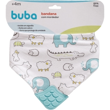 BUBA BANDANA C/MORDEDOR ANIMAIS AZUL
