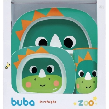 BUBA KIT REFEICAO ZOO DINO (BOWL,COPO,PRATO)