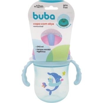 BUBA COPO C/ALCA BALEIA ROSA 240ML