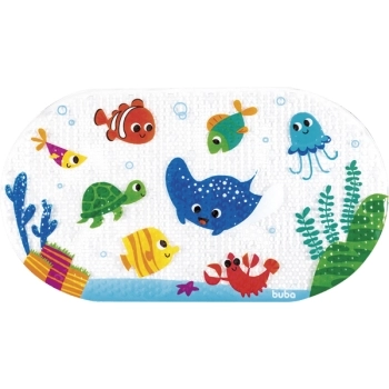 BUBA TAPETE PARA BANHO FUNDO DO MAR COM VENTOSAS
