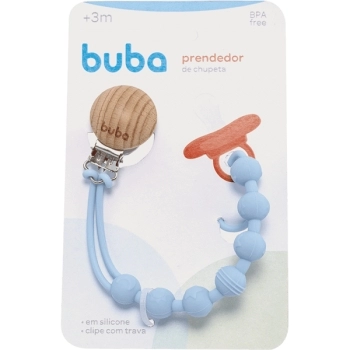 BUBA PRENDEDOR DE CHUPETA SILICONE AZUL