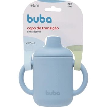 BUBA COPO SILICONE AZUL 120ML (+ 6M)