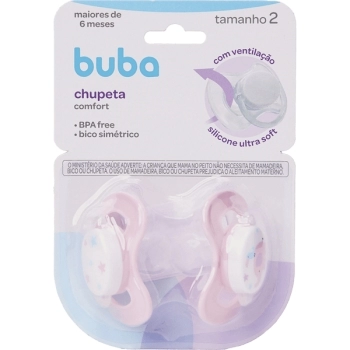 BUBA KIT CHUPETA COMFORT Nº2 ELEFANTE ROSA