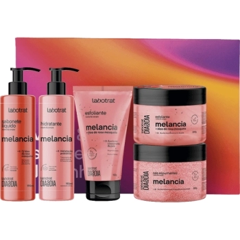 KIT BANHO DIA DIA MELANCIA (BODY,2 ESFOL,HIDRAT,SAIS) LABOTRAT
