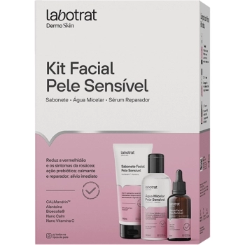 KIT FACIAL PELE SENSIVEL DERMO SKIN (SABO/AGUA MICE/SERUM REPARADOR) LABOTRAT