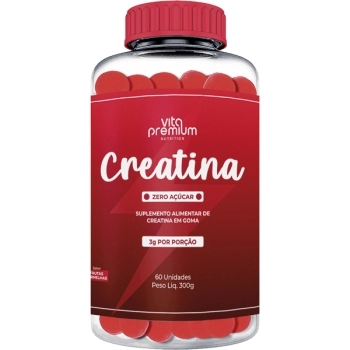 CREATINA ZERO AÇUCAR FRUTAS VERMELHAS 60 GOMAS VITA PREMIUM