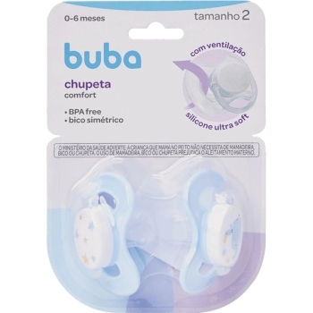 BUBA KIT CHUPETA COMFORT Nº2 ELEFANTE AZUL