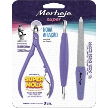 CONJUNTO (ALIC/ESPA/LIMA) MANICURE BASIC LILAS MERHEJE