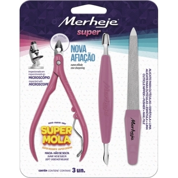 CONJUNTO (ALIC/ESPA/LIMA) MANICURE BASIC ROSA MERHEJE