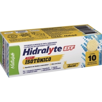 HIDRALYTE ISOTONICO 3X1 10CPR EFERVESCENTE ABACAXI NATULAB