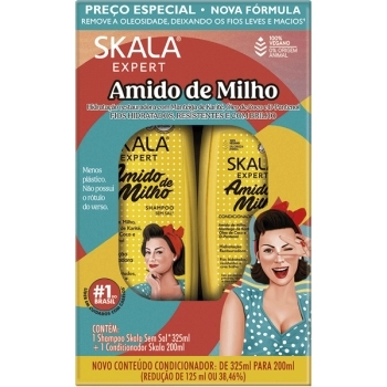 SKALA KIT SH+COND AMIDO DE MILHO 325/200ML