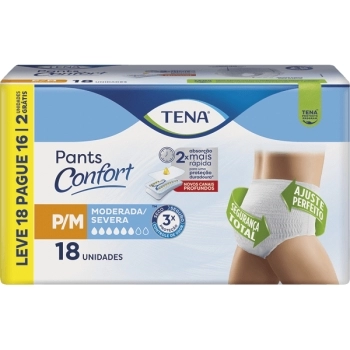 ROUPA INTIMA TENA PANTS CONFORT P/M L18 P16 ESSITY