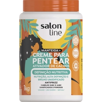 CREME PENTEAR ATIVADOR DE CACHOS DEFINICAO NUTRITIVA 1KG SALON LINE