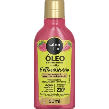 OLEO TRATAMENTO MULTY EXTRAORDINARIO MORANGO E MACADAMIA 50ML SALON LINE