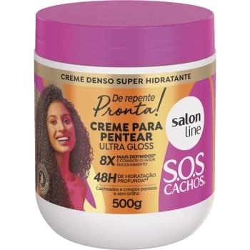 SOS CACHOS CREME PENTEAR ULTRA GLOSS DE REPENTE PRONTA 500GR SALON LINE