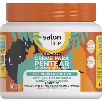 CREME PENTEAR ATIVADOR CACHOS DEFINICAO NUTRITIVA 500GR SALON LINE