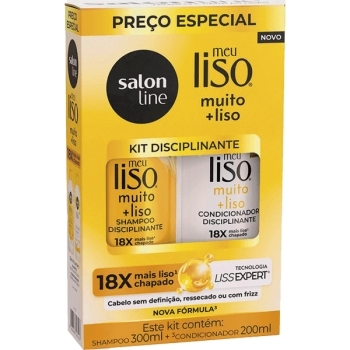 MEU LISO KIT SHAMP/CONDIC MUITO+LISO 300ML SALON LINE