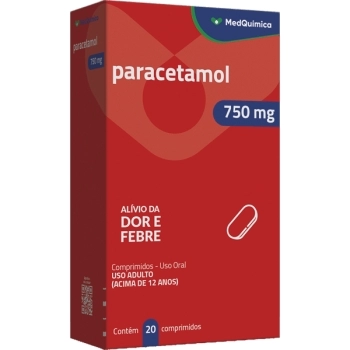 PARACETAMOL 750MG 20CPR MEDQUIMICA