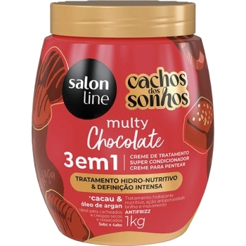 CACHOS DOS SONHOS CREME PENTEAR MULTY CHOCOLATE 3X1 1KG SALON LINE