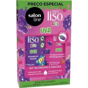 MEU LISO KIDS KIT SHAMP/CONDIC UVA 300ML SALON LINE
