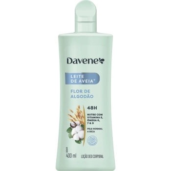 LEITE DE AVEIA HIDRATANTE CORPORAL FLOR DE ALGODAO 400ML DAVENE