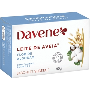 LEITE DE AVEIA SABONETE VEGETAL FLOR DE ALGODAO 90GR DAVENE