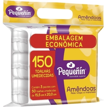 TOALHA UMED PEQUENIN AMENDOAS EMB ECONOMICA 150UND ESSITY