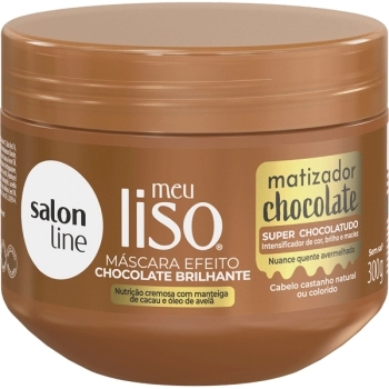 MEU LISO MASCARA MATIZADORA CHOCOLATE 300GR SALON LINE