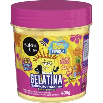 SOS CACHOS GELATINA KIDS DEFINICAO MAXIMA BOB ESPONJA 400GR SALON LINE