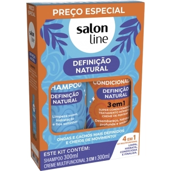 KIT SHAMP/CONDIC DEFINICAO NATURAL 300/300ML SALON LINE