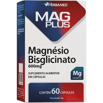 MAGPLUS MAGNESIO BISGLICINATO 600MG 60CPS HERBAMED