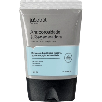MASCARA FACIAL ARGILA PRETA ANTIPOROSIDADE E REGENERADORA DERMO SKIN 130GR LABOTRAT