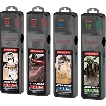 KIT VIAGEM ADULTO STAR WARS ( ESCOVA+GEL DENTAL 50G+FIO 20MT ) DENTALCLEAN