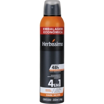DESODORANTE AER DARK SILVER 4X1 48HRS 250ML HERBISSIMO