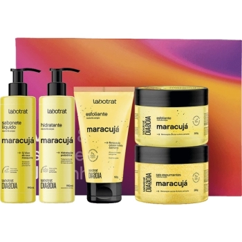 KIT BANHO DIA DIA MARACUJA (BODY,2 ESFOL,HIDRAT,SAIS) LABOTRAT