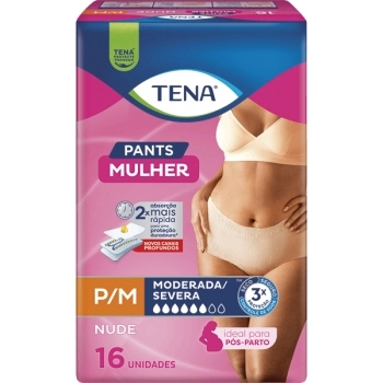 ROUPA INTIMA TENA PANTS MULHER NUDE P/M 16UND ESSITY