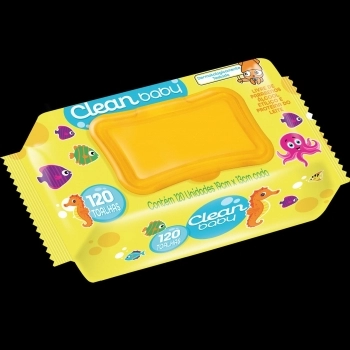 CLEAN BABY TOALHA UMED FLIP TOP 120UND (19X13CM) WIPEX